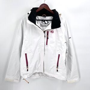 Marker White Hooded Winter Gore-Tex Snowboarding Ski Jacket